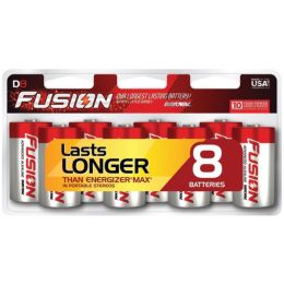 RAYOVAC(R) 813-8LTFUSJ FUSION Long-Lasting Alkaline Batteries (D, 8 pk)