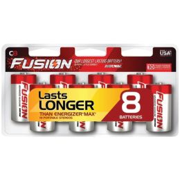 RAYOVAC(R) 814-8LTFUSJ FUSION Long-Lasting Alkaline Batteries (C, 8 pk)