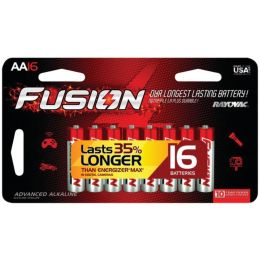 RAYOVAC(R) 815-16LTFUSJ FUSION Long-Lasting Alkaline Batteries (AA, 16 pk)