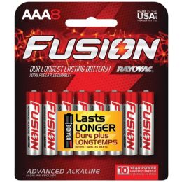 RAYOVAC(R) 824-8TFUSJ FUSION Long-Lasting Alkaline Batteries (AAA; 8 pk)