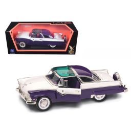 1955 Ford Fairlane Crown Victoria Purple 1/18 Diecast Model Car by Road Signature