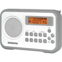 Sangean PR-D18GR AM/FM Digital Portable Receiver with Alarm Clock (Gray)