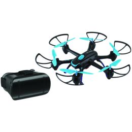 SkyRider(TM) DRW557BDLBU Night Hawk Hexacopter Drone with Wi-Fi(R) Camera