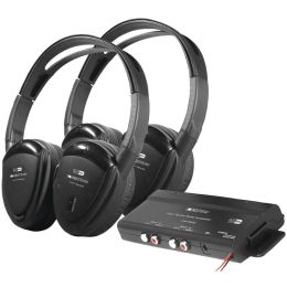 Power Acoustik 2 Sets Of 2-channel Rf 900mhz Wireless Headphones With Transmitter POWHP902RFT