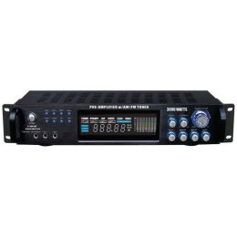 Pyle Pro Hybrid Amp & Am And Fm Tuner (3,000 Watt) PYLP3001AT