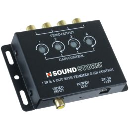 Soundstorm Video Signal Amp With 1 Input & 4 Outputs SSLSVA4