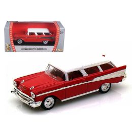1957 Chevrolet Nomad Red 1/43 Diecast Car Model by Road Signature
