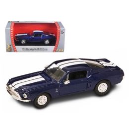 1968 Shelby GT 500 KR Blue 1/43 Diecast Model Car by Road Signature