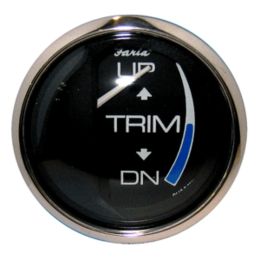 Faria Chesapeake Black SS2 Trim Gauge (J/E/Suzuki Outboard)