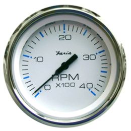 Faria Chesapeake White SS 4 Tachometer - 4,000 RPM (Diesel - Mechanical Takeoff & Var Ratio Alt)