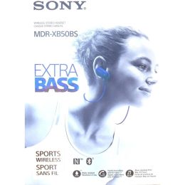 Sony MDR-XB50BS/L Bluetooth Earphones With Mic - Blue