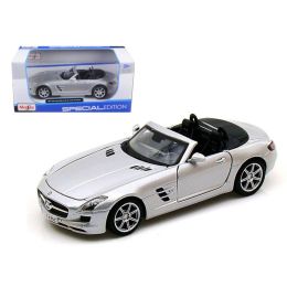 Mercedes SLS AMG Roadster Silver 1/24 Diecast Model Car by Maisto