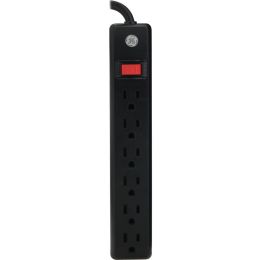 Ge 6-outlet Power Strip (black, 6ft Cord) JAS14088