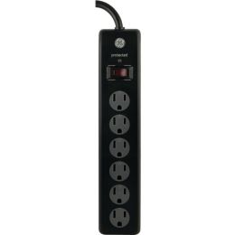 Ge 6-outlet Surge Protector (black, 6ft Cord) JAS14091