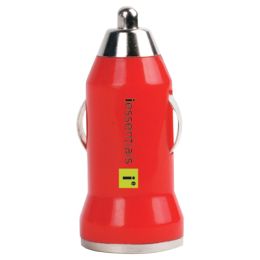 Iessentials Iphone And Ipod And Smartphone 1-amp Usb Car Charger (red) IEPCPUSBRD