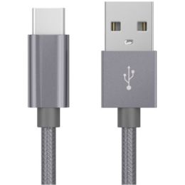 Just Wireless 705954051633 10 Feet Braided USB Type-C to USB Cable - Space Gray