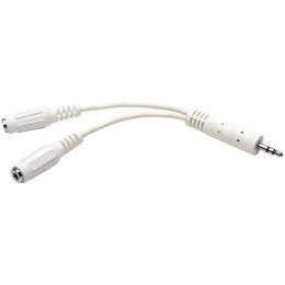 Tripp Lite(R) P313-06N-WH Male to 2 Female 3.5mm Stereo Cable Y-Adapter, 6