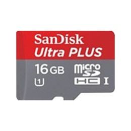 SanDisk SDSDQUIP-016G-A46 16 GB Ultra Plus Micro SDHC Class 10 UHS-1 Memory Card