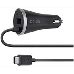 Belkin USB-C Car Charger with Hardwired USB-C Cable and USB-A Port - 5 V DC Output Voltage