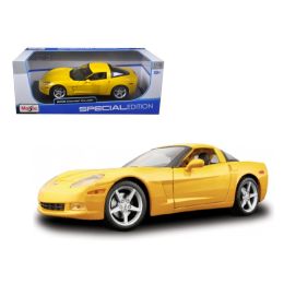 2005 Chevrolet Corvette C6 Coupe Yellow 1/18 Diecast Model Car by Maisto