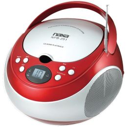 Naxa Portable Cd Player With Am And Fm Radio (red) NAXNPB251RD