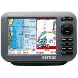 SI-TEX SVS-880CF 8 Chartplotter/Sounder Combo w/Internal GPS Antenna & Navionics+ Flexible Coverage Chart Card