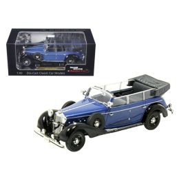 1938 Mercedes 770K Parade Car Blue 1/43 Diecast Car Model by Signature Models