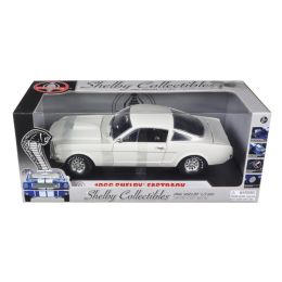 1966 Ford Shelby Mustang GT 350 Fastback White 1/18 Diecast Model Car by Shelby Collectibles