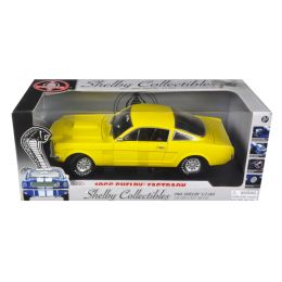 1966 Ford Shelby Mustang GT 350 Fastback Yellow 1/18 Diecast Car Model by Shelby Collectibles