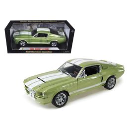 1967 Ford Shelby Mustang GT 500 Green With White Stripes 1/18 Diecast Model Car by Shelby Collectibles