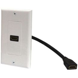 Steren Hdmi Wall Plate & Pigtail STRN526101WH