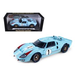 1966 Ford GT-40 MK 2 Blue #1 1/18 Diecast Model Car by Shelby Collectibles