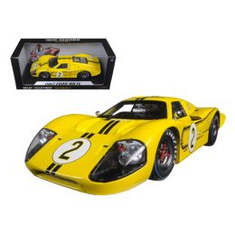 1967 Ford GT MK IV #2 Yellow LeMans 24 Hours Mark Donohue / B.Mclane 1/18 Diecast Model Car by Shelby Collectibles