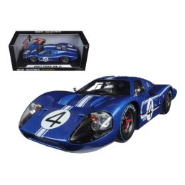 1967 Ford GT MK IV #4 Blue LeMans 24 Hours L.Ruby / D.Hulme 1/18 Diecast Model Car by Shelby Collectibles