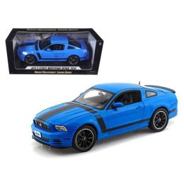 2013 Ford Mustang Boss 302 Blue 1/18 Diecast Car Model by Shelby Collectibles