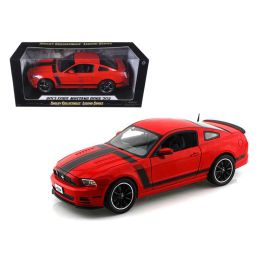 2013 Ford Mustang Boss 302 Red 1/18 Diecast Car Model by Shelby Collectibles