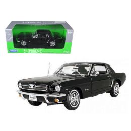 1964 1/2 Ford Mustang Hard Top Black 1/18 Diecast Model by Welly