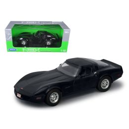 1982 Chevrolet Corvette Black 1/18 Diecast Car Model by Welly