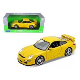 Porsche 911 (997) GT3 Yellow 1/18 Diecast Car Model by Welly