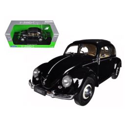 1950 Volkswagen Classic Old Beetle Split Window Black 1/18 Diecast Model Car by Welly