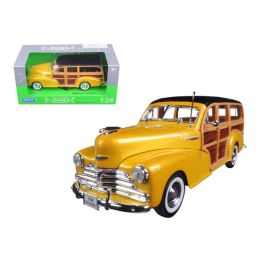 1948 Chevrolet Woody Wagon Fleetmaster Gold 1/24 Diecast Model Car by Welly