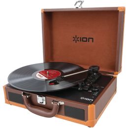 ION(R) iT45DX Vinyl Motion Deluxe Portable Turntable with Case