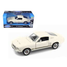 1967 Ford Mustang GT Cream 1/24 Diecast Model Car by Welly