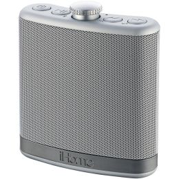 Ihome Rechargeable Flask-shaped Bluetooth Stereo Speaker With Custom Sound Case (silver) IHMIBT12SC