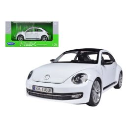 Volkswagen New Beetle With Sunroof White 1/24 Diecast Car Model by Welly