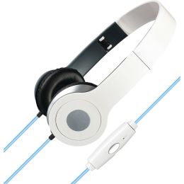 Ilive Stereo Designer Headphones With Microphone & Glowing Cable (white) GPXIAHL75W