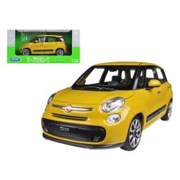 2013 Fiat 500L Yellow 1/24 Diecast Car Model by Welly