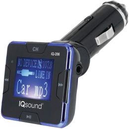 Supersonic Wireless Fm Transmitter With 1.4" Display (blue) SSCIQ206BLUE