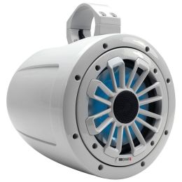 Mb Quart Nautic Series 2-way Wake Tower Speaker With Dove Gray Finish & Mounting Hardware (6.5", 120 Watts, With Led Illumination) MBQNT1116L
