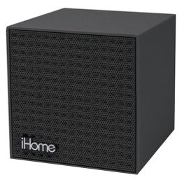 Ihome Rubberized Bluetooth Mini Speaker Cube With Rechargeable Battery IHMIBT16BBC